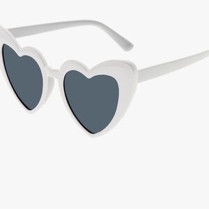 3/$15 Heart-Shaped White Sunglasses new